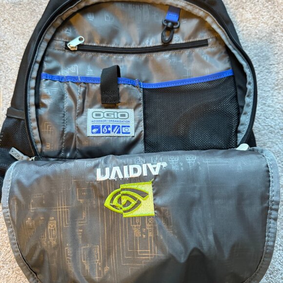 NVdia Ogio Renegade DNA Backpack and collectors pins